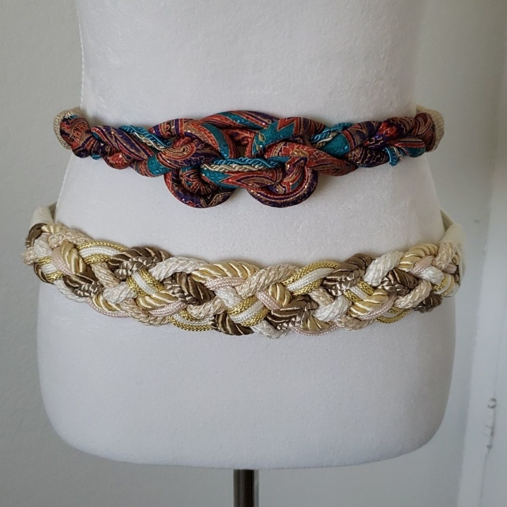 Leather Shop Braided Rope Vintage belts 